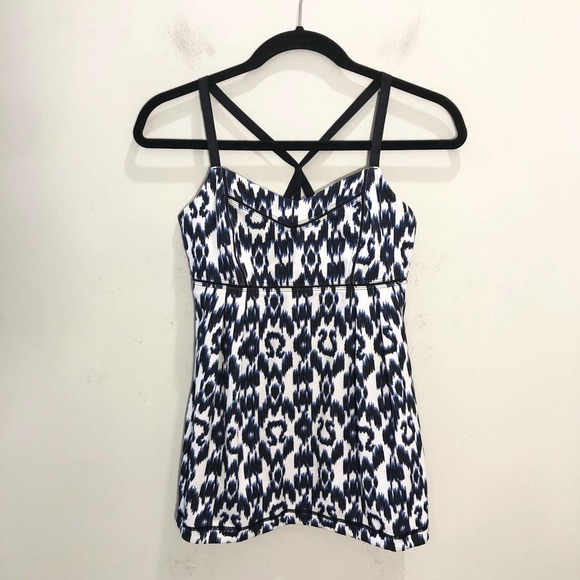 Lululemon White Printed Tank - Picture 1 of 4
